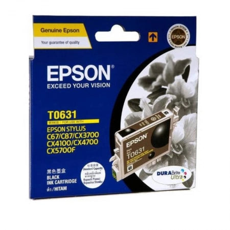 Epson T0631 C13T063190 Black Genuine Ink Cartridge 250 Prints