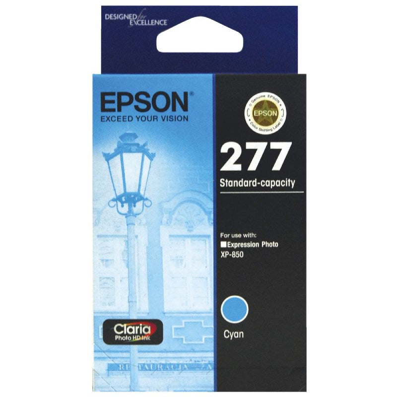 Genuine Epson 277 C13T277292 Cyan Ink Cartridge 360 Print