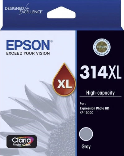 Epson 314XL C13T01M692 Gray Genuine Ink Cartridge 830 Prints