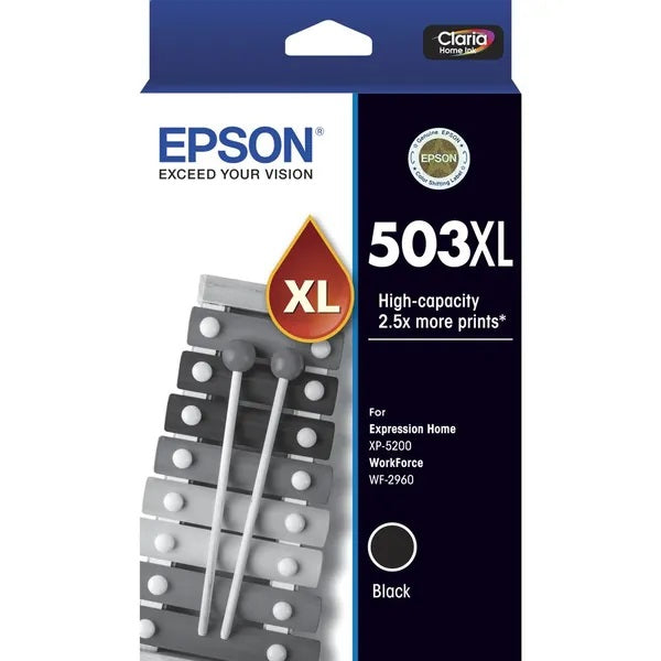 Genuine Epson 503XL Black High Capacity Ink Cartridge 550 Print