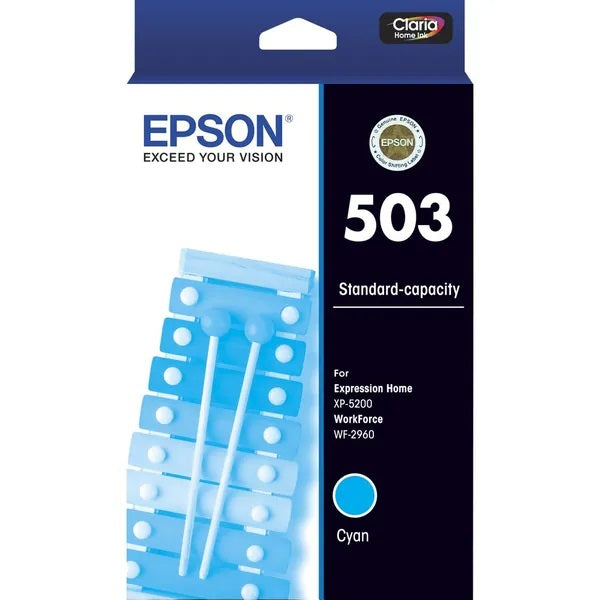Genuine Epson 503 Cyan Ink Cartridge 165 Print