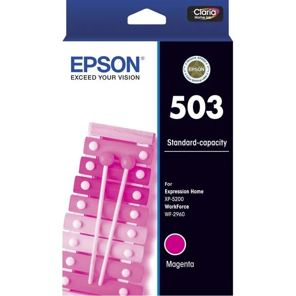 Genuine Epson 503 Magenta Ink Cartridge 165 Print