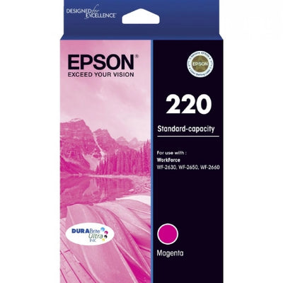 Genuine Epson 220 Magenta Ink Cartridge 165 Pages