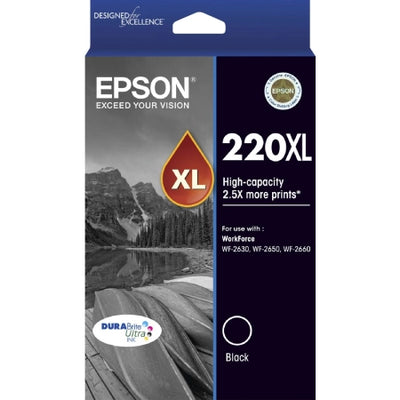 Genuine Epson 220XL C13T294192 Black Ink Cartridge 400 Pages