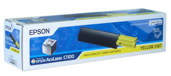 Epson AcuLaser C1100 CX11N CX11NF C13S050187 Yellow Genuine Toner Cartridge 4,000 Print