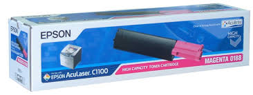 Epson AcuLaser C1100 CX11N CX11NF C13S050188 Magenta Genuine Toner Cartridge 4,000 Print