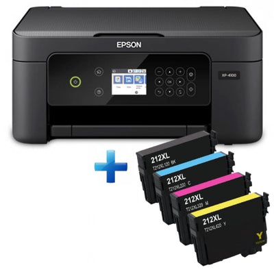 Epson Expression Home XP-4100 MFC Inkjet Printer + 4-Pack Compatible Inks
