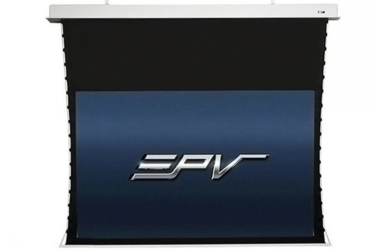 139" MOTORISED 16:10 PROJECTOR  SCREEN WITH LONG LEADER TENSI ONED  AERIE TENSION