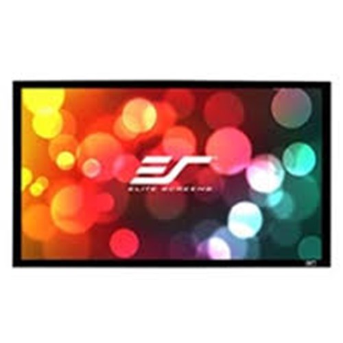 120" FIXED FRAME 16:10 SABLE FRAME PROJECTOR SCREEN 6CM BLACK VELVET BORDER