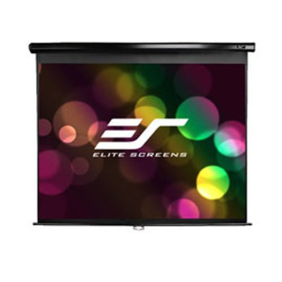 113" 1:1 PULL DOWN SCREEN MANUAL  WALL / CEILING MOUNT WHITE CASING