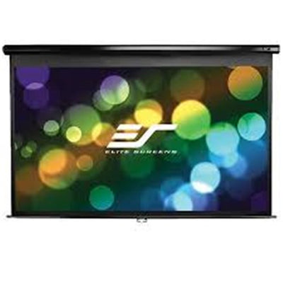 119" 1:1 PULL DOWN SCREEN MANUAL  WALL / CEILING MOUNT BLACK CASING