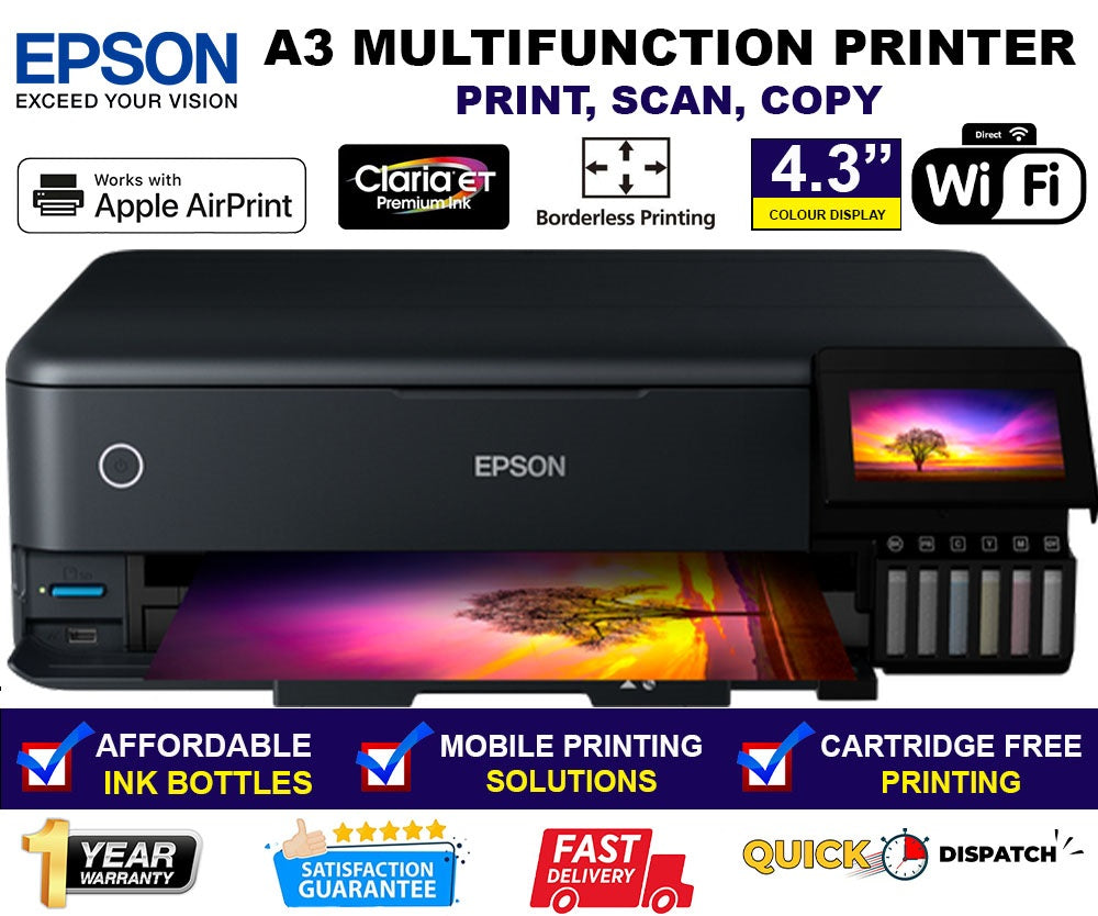 Epson EcoTank Photo ET-8550 A3 Colour Inkjet Multifunction Printer