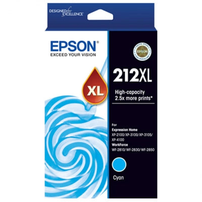 Genuine Epson 212XL C13T02X292 Cyan Ink Cartridge 350 Prints