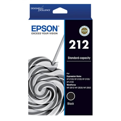 Genuine Epson 212 C13T02R192 Black Ink Cartridge 150 Prints