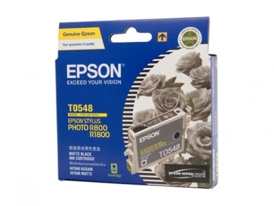 Epson T0548 C13T054890 Matte Black Genuine Ink Cartridge 550 Prints