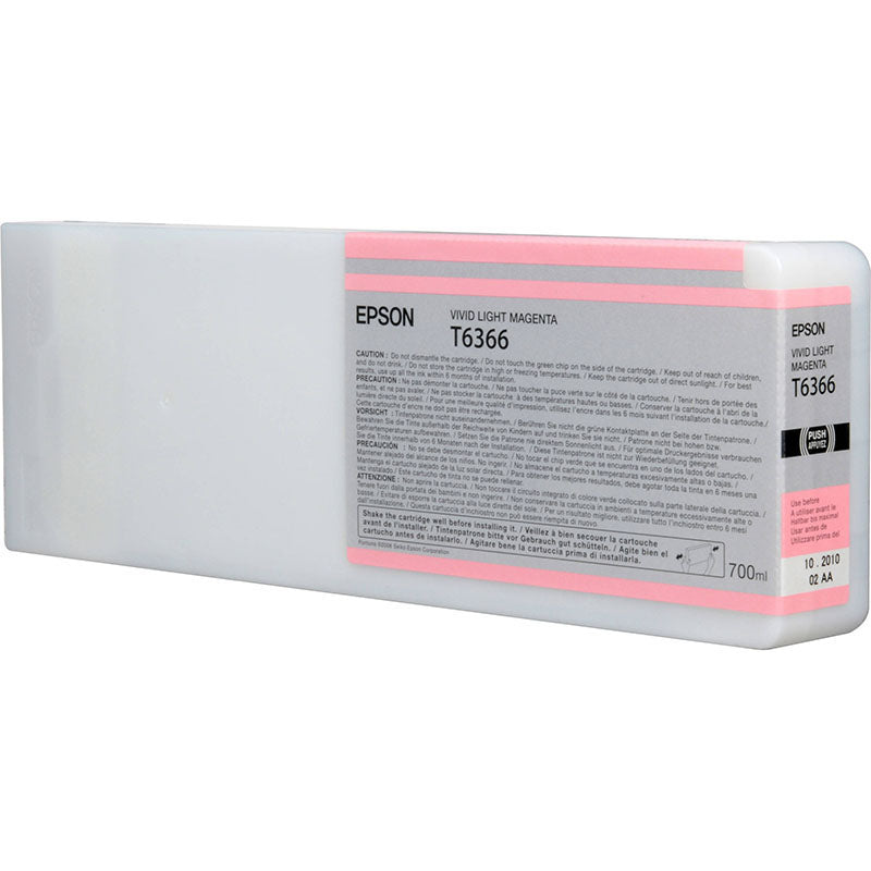 Genuine Epson 700ml UltraChrome T6366 Vivid Light Magenta Ink PRO 7700 9900