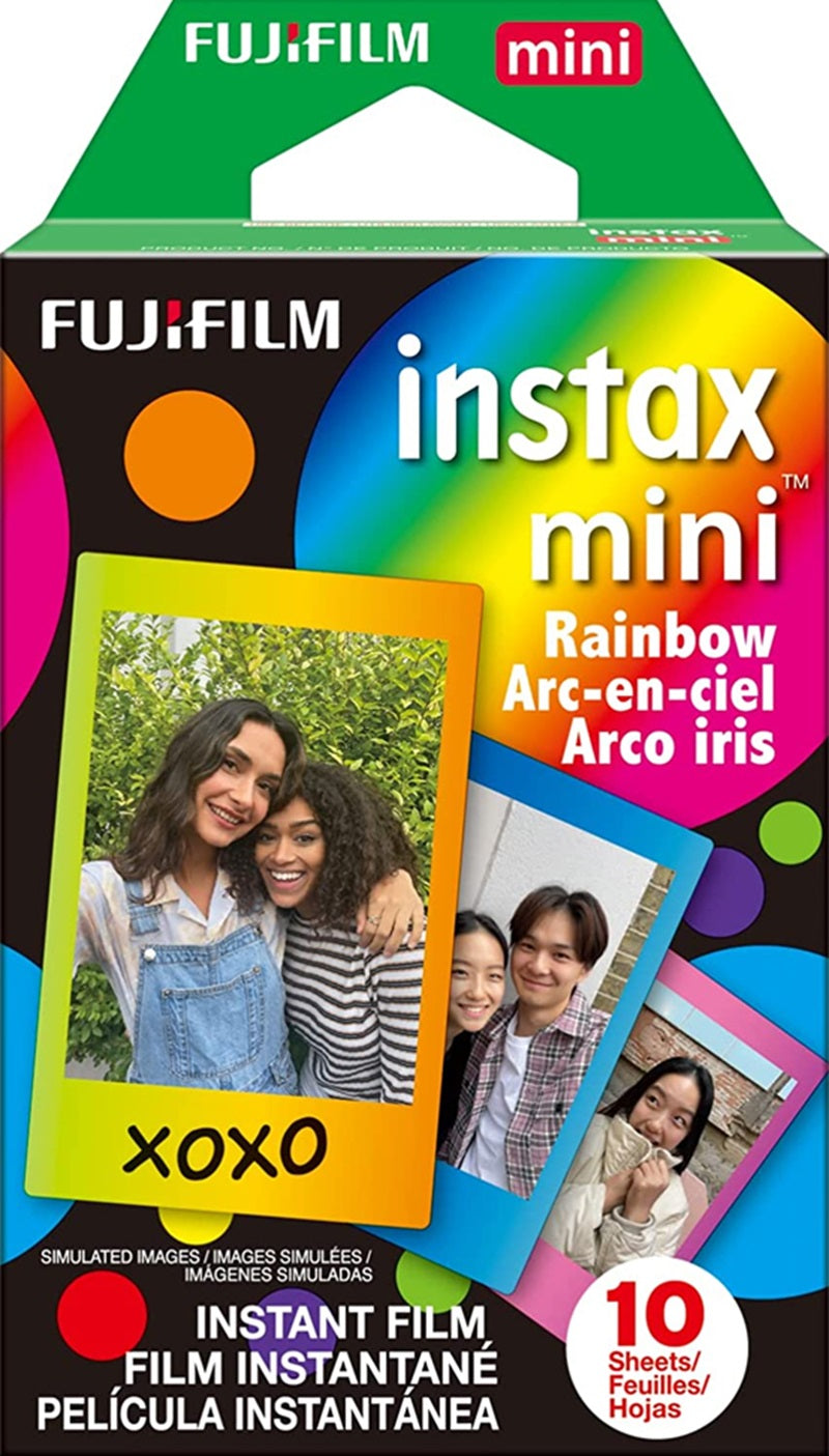 Pack of 10 Fujifilm instax mini Rainbow Film -Compatible with Fujifilm INSTAX Mini Camera