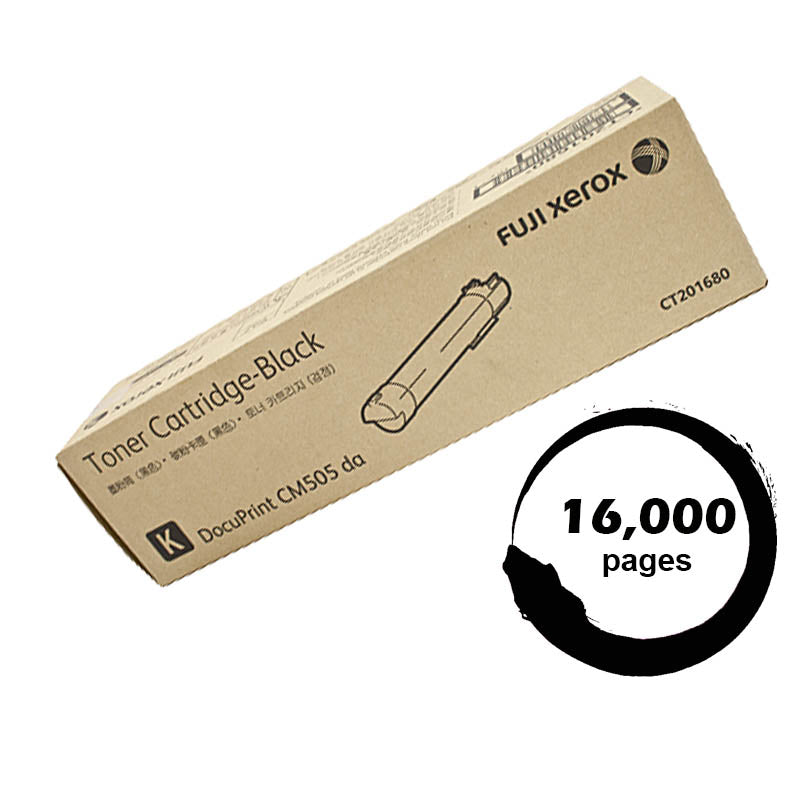 Genuine Fuji Xerox DocuPrint CM505DA CT201680 Black Toner Cartridge 16,000 Print
