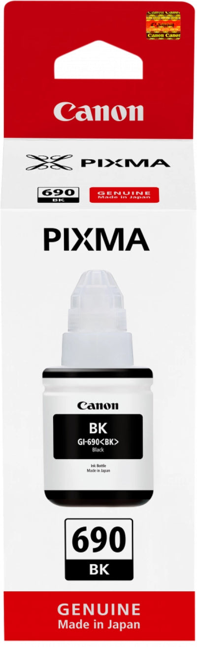 Genuine Canon GI690BK Black Ink Bottle 10,000 Prints