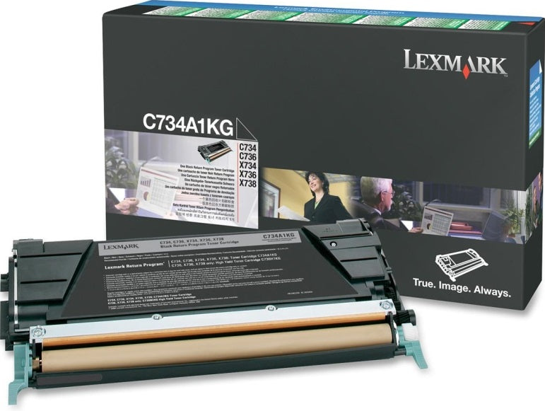 Genuine Lexmark C734A1KG Black Toner Cartridge 8K Print Yield