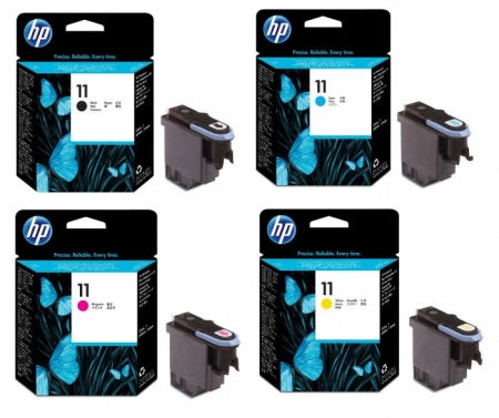 HP 4-Pack 11 Print Heads C4810A-C4813A [1BK, 1C, 1M, 1Y]