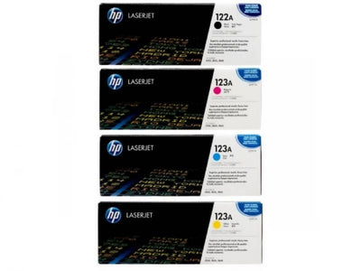 4 Pack HP 122A 123A Genuine Toner Cartridges Q3960A-Q3972A [1BK, 1C, 1M, 1Y]