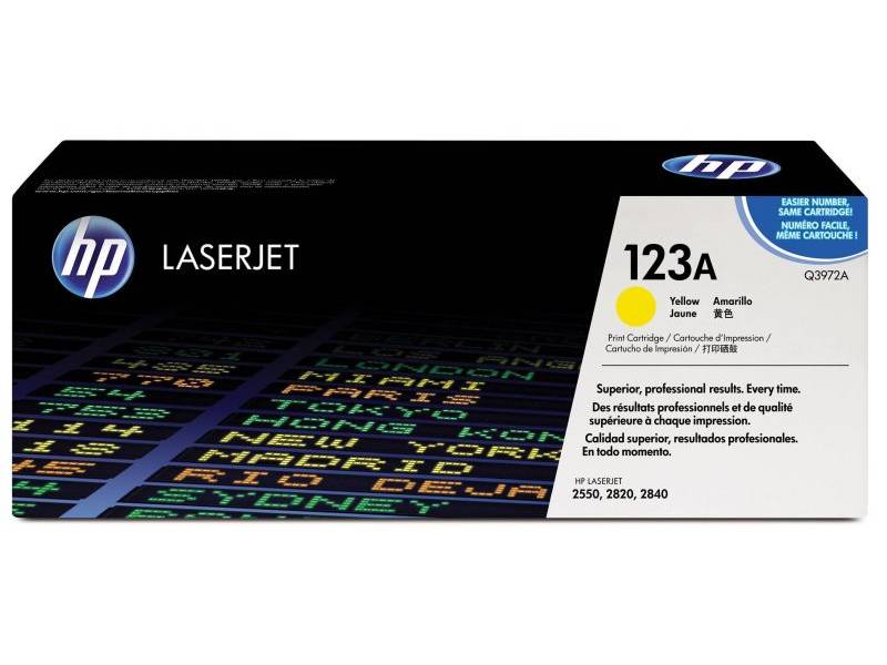 HP 123A Q3972A Yellow Genuine Toner Cartridge Genuine 2,000 Print