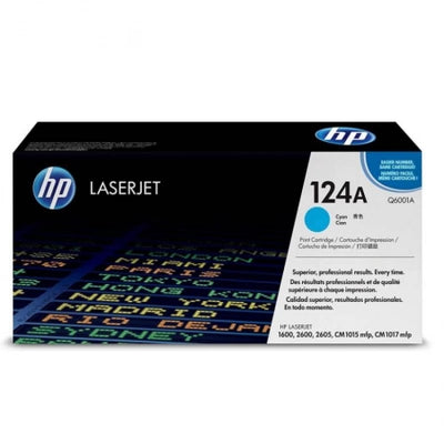 Genuine HP 124A Q6001A Cyan Genuine Toner Cartridge 2000 Prints