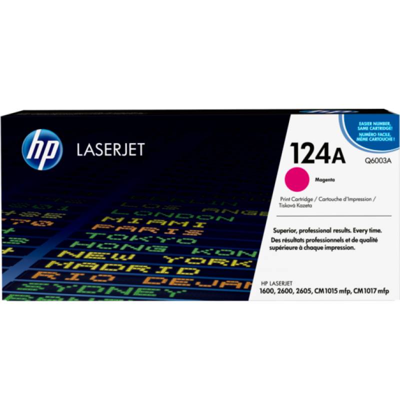 Genuine HP 124A Q6003A Magenta Toner Cartridge 2,000 Print