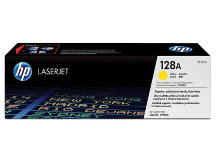 Genuine HP 128A CE322A Yellow Toner Cartridge 1,300 Prints