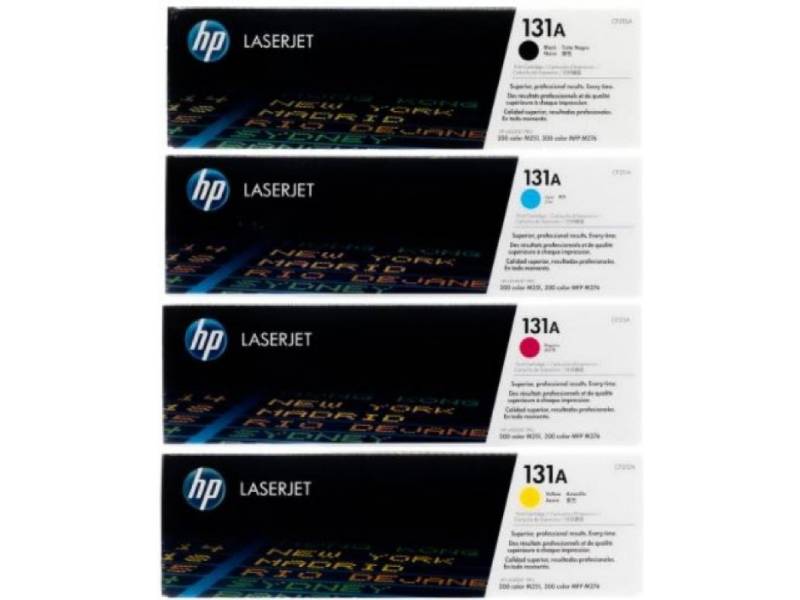 Genuine 4 Pack HP 131A 131X Toner Cartridges CF210X-CF212A 1BK,1C,1M,1Y