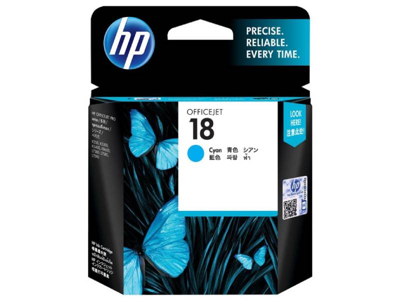 HP 18 C4937A Cyan Genuine Ink Cartridge 900 Print