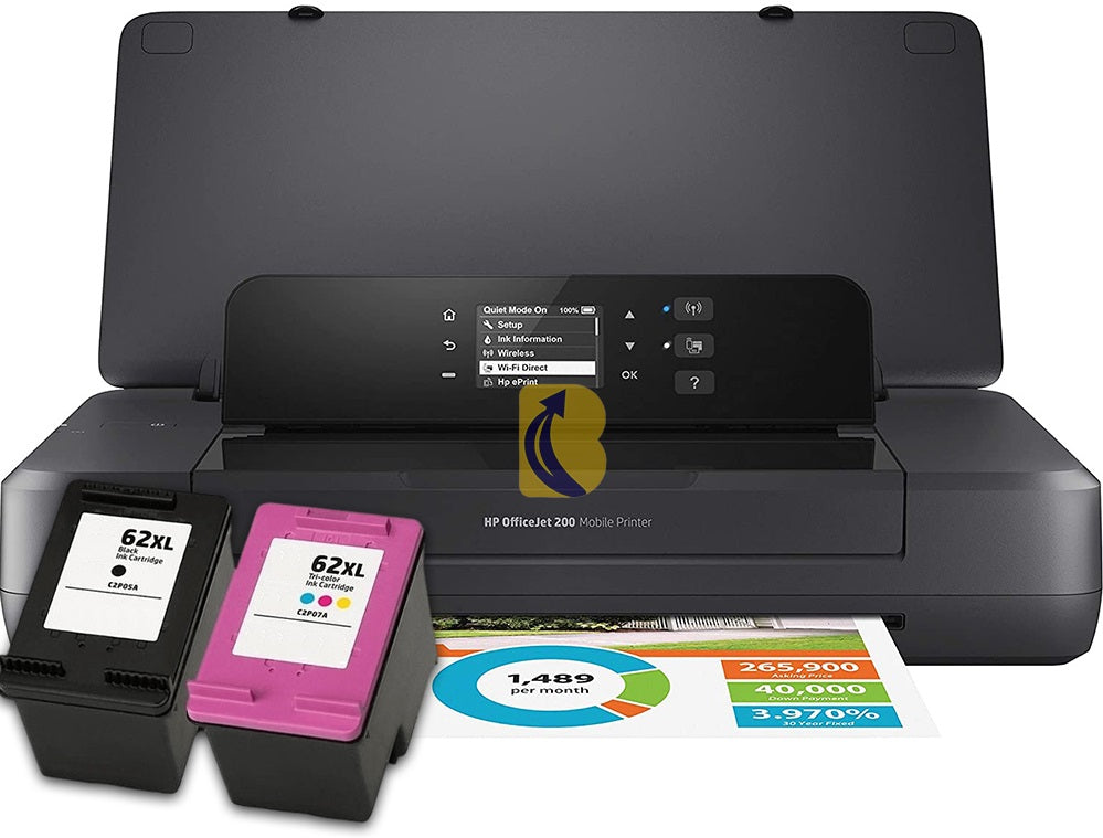 HP OfficeJet 200 Mobile Printer + Compatible Inks Bundle