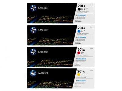 Genuine 4 Pack HP 201A Toner Cartridges CF400A-CF403A [1BK, 1C, 1M, 1Y]