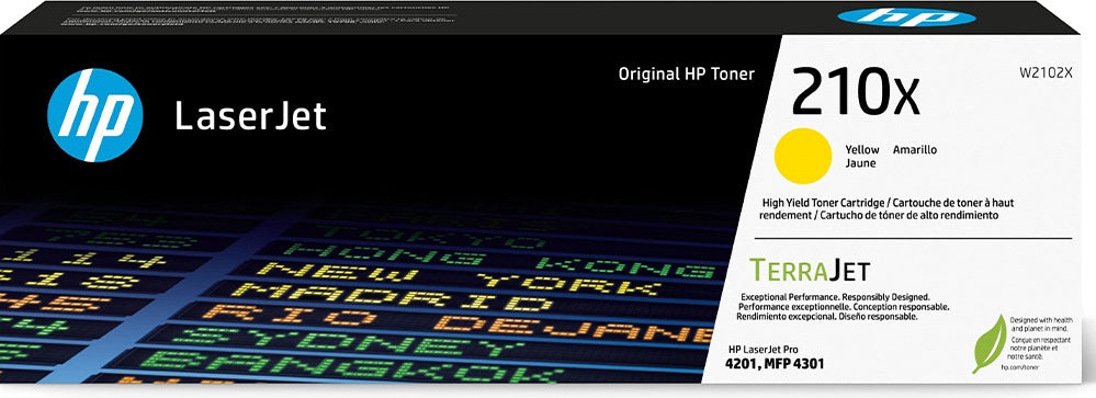 Genuine HP 210X Yellow Toner W2102X 5,500 Print