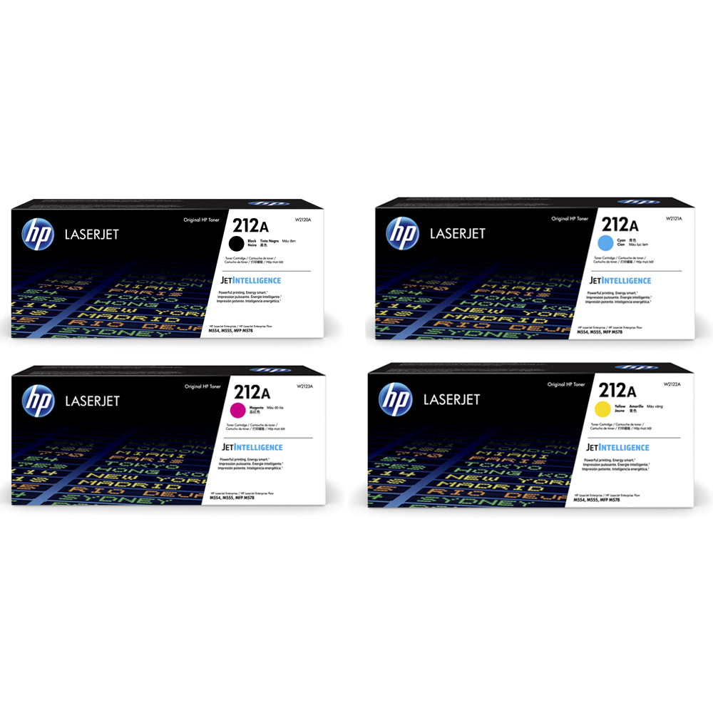 Genuine 4-Pack HP 212A W2120A-W2123A Toner Cartridge