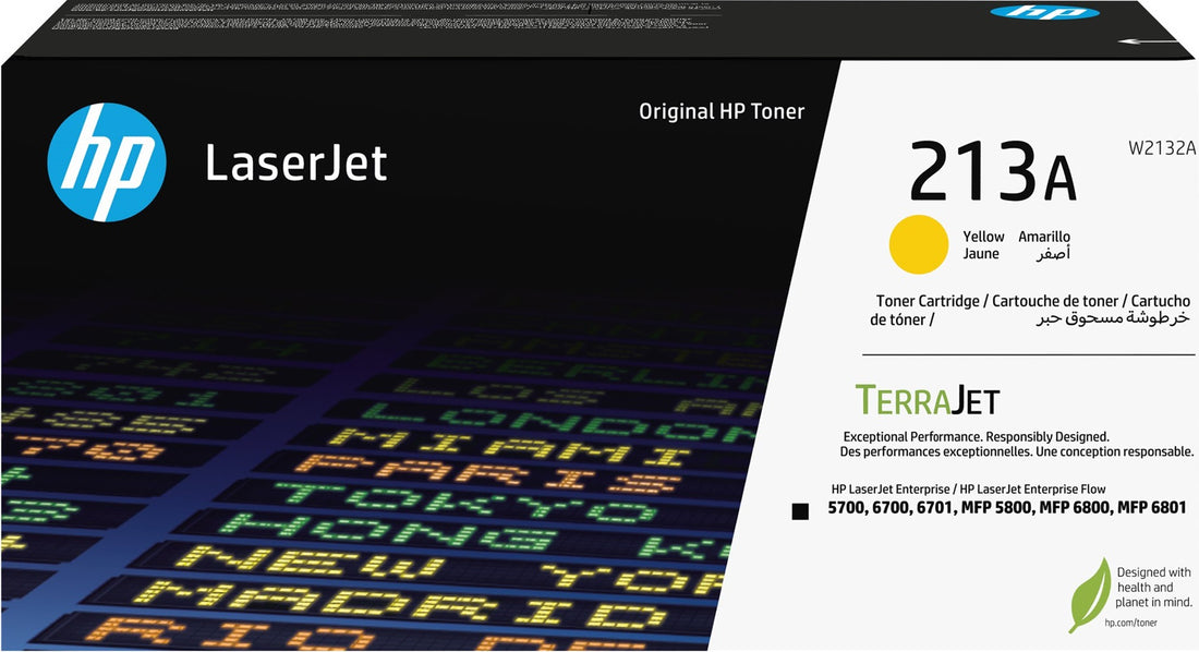 Genuine HP 213A Yellow Toner Cartridge W2132A 3,000 Print