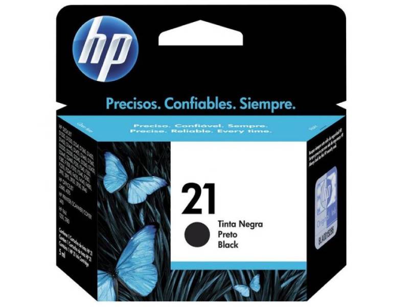 Genuine HP 21 C9351AA Black Ink Cartridge 185 Print