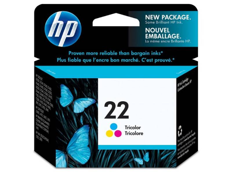 Genuine HP 22 CMY Ink Cartridge C9352AA 170 page