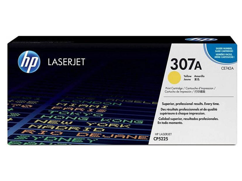 Genuine HP 307A CE742A Yellow Toner Cartridge 7,300 Print