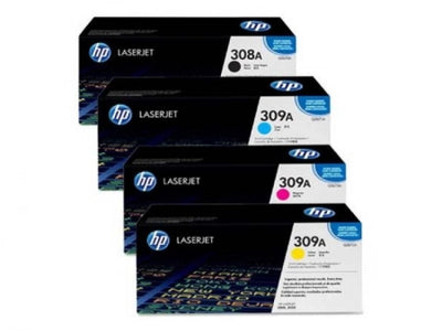 4 Pack Genuine HP 308A 309A Toner Cartridges Q2670A-Q2672A [1BK, 1C, 1M, 1Y]