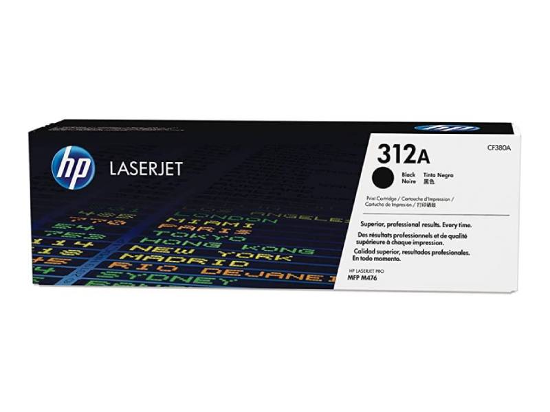 Genuine HP 312A CF380A Black Toner Cartridge 2,400 Page