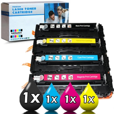 Pack of 4 HP 416A Compatible Toner Cartridges W2040A-W2043A 1BK,1C,1M,1Y