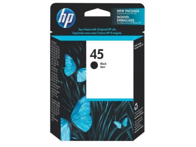 Genuine HP 45 51645AA Black Ink Cartridge 883 Prints