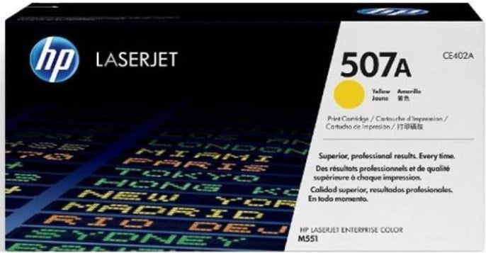 Genuine HP 507A CE402A Yellow Toner Cartridge 6,000 Page