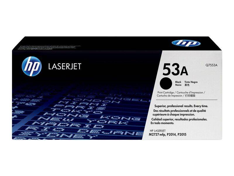 Genuine HP 53A Q7553A Black Toner Cartridge 3,000 Print
