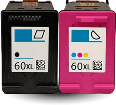 2 Pack HP 60XL CC641WA-CC644WA Compatible Ink Cartridges [1BK,1CL]