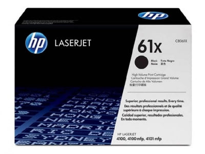 Genuine HP 61X C8061X Black Toner Cartridge - Laserjet 4100 10,000 Pages