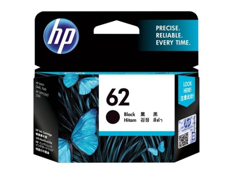 Genuine HP 62 C2P04AA Black Ink Cartridge 200 Print