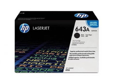 Genuine HP 643A Q5950A Black Toner Cartridge 11,000 Prints